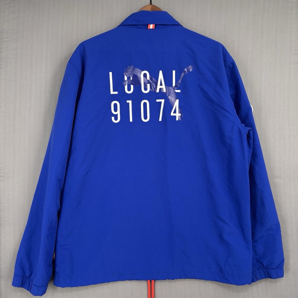 Puma Local 91074 Herzogenaurach Coaches Jacket Royal Blue Mens Large